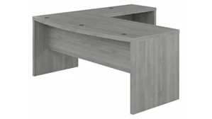 L Shaped Desk Shells Bush Furnishings 72in W Bow Front L-Shaped Desk