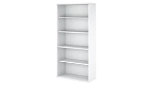 Standard Bookcases Bush Furnishings 5 Shelf Bookcase