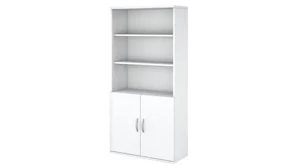 Standard Bookcases Bush Furnishings 5 Shelf Bookcase with Doors