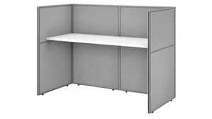 Cubicles Bush 60in W Cubicle Desk Workstation with 45in H Closed Panels
