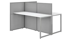 Cubicles Bush Furnishings 60in W 2 Person Straight Desk Open Office with 45in H Panels