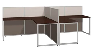 Cubicles Bush Furniture 60in W 2 Person L-Desk Open Office with 45in H Panels