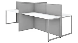 Cubicles Bush Furnishings 60in W 4 Person Straight Desk Open Office with 45in H Panels