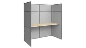 Cubicles Bush Furniture 60in W Cubicle Desk Workstation with 66in H Closed Panels