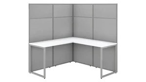 Cubicles Bush Furniture 60in W L-Shaped Cubicle Desk Workstation with 66in H Panels