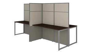 Cubicles Bush 60in W 4 Person Cubicle Desk Workstation with 66in H Panels