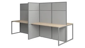 Cubicles Bush 60in W 4 Person Cubicle Desk Workstation with 66in H Panels