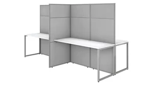 Cubicles Bush Furnishings 60in W 4 Person Cubicle Desk Workstation with 66in H Panels