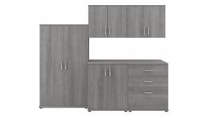 Storage Cabinets Bush Furniture 5 Piece Modular Garage Storage Set with Floor and Wall Cabinets