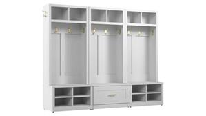 Coat Racks & Hall Trees Bush Furniture Full Entryway Storage Set with Hall Trees and Shoe Benches with Drawers