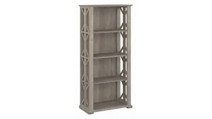 Standard Bookcases Bush Furnishings 4 Shelf Farmhouse Bookcase