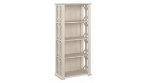 Standard Bookcases Bush Furnishings 4 Shelf Farmhouse Bookcase