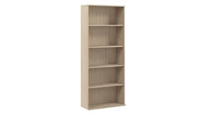 Standard Bookcases Bush Furnishings Tall 5 Shelf Bookcase