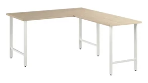 L Shaped Desk Shells Bush Furnishings 60in W x 30in D L-Shaped Computer Desk with Metal Legs
