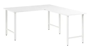L Shaped Desk Shells Bush Furnishings 60in W x 30in D L-Shaped Computer Desk with Metal Legs