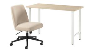 Writing Desks Bush Furniture 48in W x 24in D Computer Desk and Chair Set