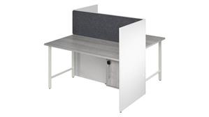 Cubicles Bush Furniture 60in  2 Person Office Cubicles with Locking Storage and Large Tackboards