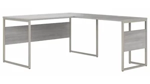 L Shaped Desk Shells Bush Furnishings 60in W x 72in D L-Shaped Table Desk with Metal Legs