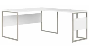 L Shaped Desk Shells Bush Furnishings 60in W x 72in D L-Shaped Table Desk with Metal Legs