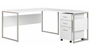 L Shaped Desks Bush 60in W x 72in D L-Shaped Table Desk with Mobile File Cabinet