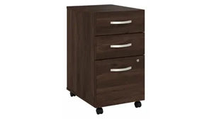 Mobile File Cabinets Bush Furnishings 3 Drawer Mobile File Cabinet - Assembled