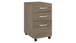 Mobile File Cabinets Bush Furnishings 3 Drawer Mobile File Cabinet - Assembled