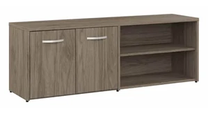Storage Cabinets Bush Furnishings Low Storage Cabinet with Doors and Shelves