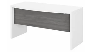 Stand-Alone Desk Shells Bush 60in W Bow Front Desk