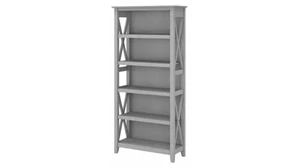Standard Bookcases Bush Furnishings 5 Shelf Bookcase