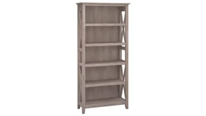 Standard Bookcases Bush Furnishings 5 Shelf Bookcase