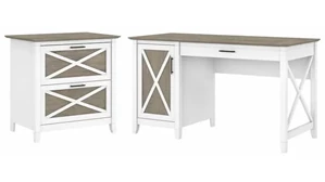 Office Suites Bush Furnishings 54in W Computer Desk with Storage and 2 Drawer Lateral File Cabinet