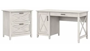 Office Suites Bush Furnishings 54in W Computer Desk with Storage and 2 Drawer Lateral File Cabinet