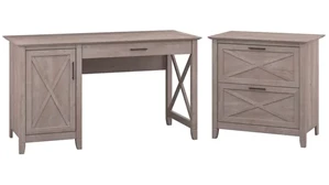 Office Suites Bush Furnishings 54in W Computer Desk with Storage and 2 Drawer Lateral File Cabinet