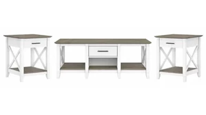 Coffee Tables Bush Furnishings Coffee Table with Set of 2 End Tables