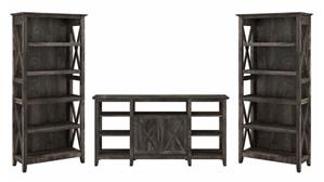 TV Stands Bush Furniture TV Stand with Set of 2 Bookcases