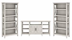 TV Stands Bush Furniture TV Stand with Set of 2 Bookcases
