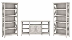 TV Stands Bush Furniture TV Stand with Set of 2 Bookcases