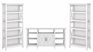 TV Stands Bush Furniture TV Stand with Set of 2 Bookcases