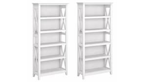 Bookcases Bush 5 Shelf Bookcase (Set of 2)