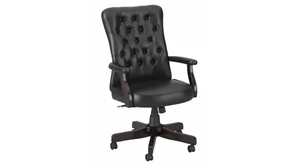 Executive Desk Chairs Bush High Back Tufted Office Chair with Arms