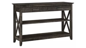 Console Tables Bush Furniture Console Table with Drawers and Shelves
