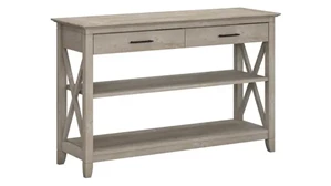 Console Tables Bush Furnishings Console Table with Drawers and Shelves