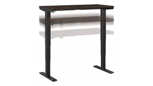 Standing Desks - Electronically Adjustable Bush Furnishings 48in W x 24in D Electric Height Adjustable Standing Desk