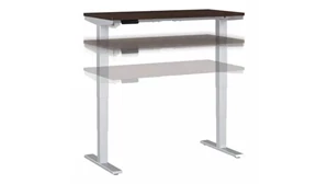 Standing Desks - Electronically Adjustable Bush Furnishings 48in W x 24in D Height Adjustable Standing Desk