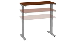 Standing Desks - Electronically Adjustable Bush Furnishings 48in W x 24in D Height Adjustable Standing Desk
