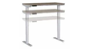 Standing Desks - Electronically Adjustable Bush Furnishings 48in W x 24in D Height Adjustable Standing Desk