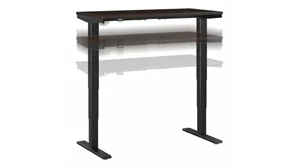 Standing Desks - Electronically Adjustable Bush Furnishings 48in W x 24in D Electric Height Adjustable Standing Desk