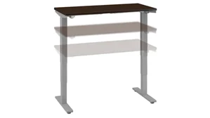 Standing Desks - Electronically Adjustable Bush Furnishings 48in W x 24in D Height Adjustable Standing Desk
