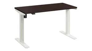 Standing Desks - Electronically Adjustable Bush Furnishings 48in W x 24in D Electric Height Adjustable Standing Desk