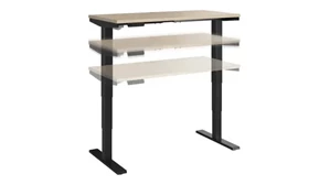 Standing Desks - Electronically Adjustable Bush Furnishings 48in W x 24in D Height Adjustable Standing Desk